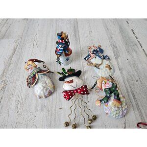 Metal snowman ornament set Fourth of July Xmas‎ tree